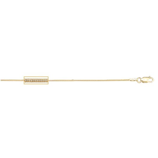 (10K, 14K, 18K) Yellow Gold (1.0mm) Round Snake Chain (16" - 24")
