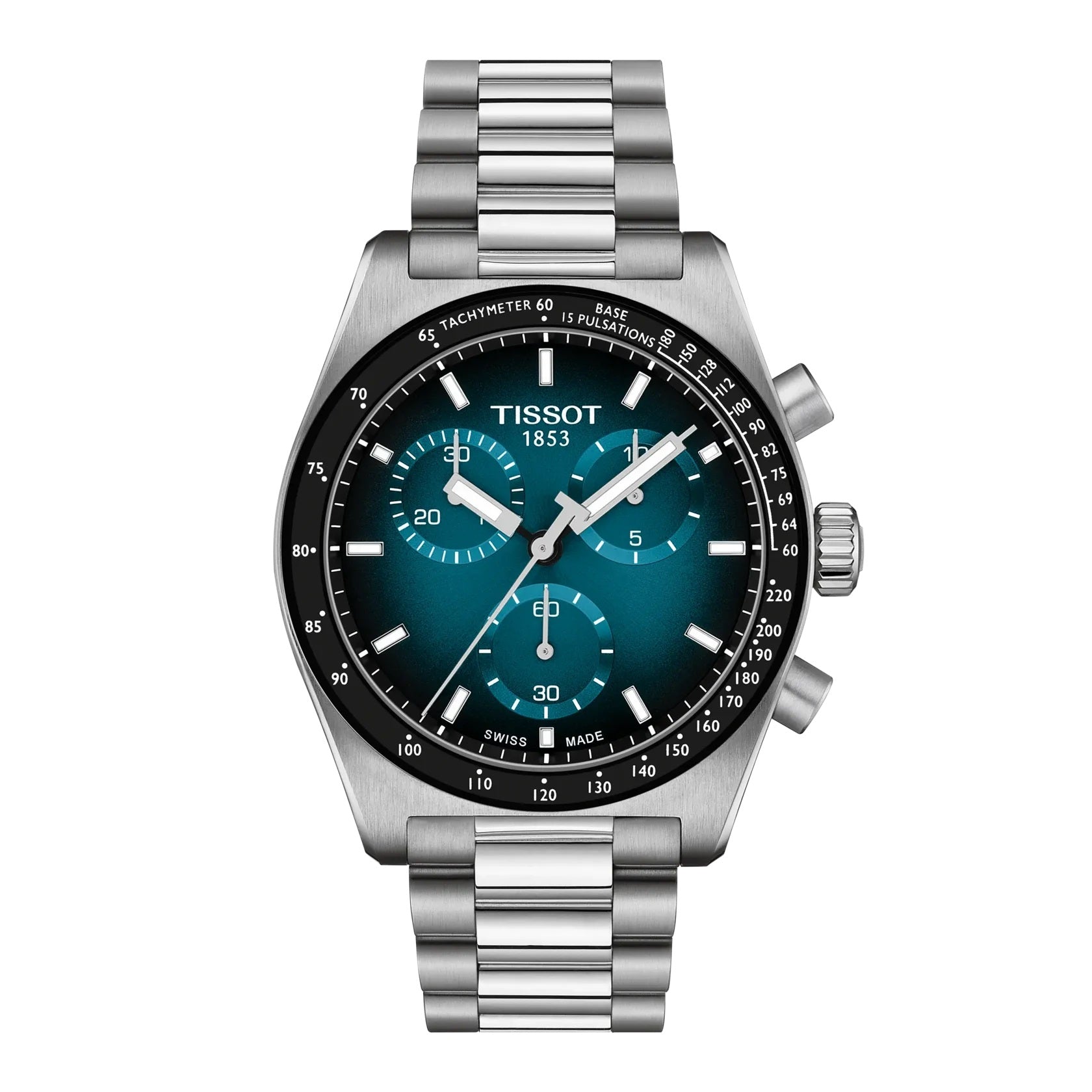 Tissot PR516 Chronograph 40mm Mens Stainless Steel Blue Black Dial W tissot-pr516-chronograph-40mm-mens-stainless-steel-blue-black-dial-w
