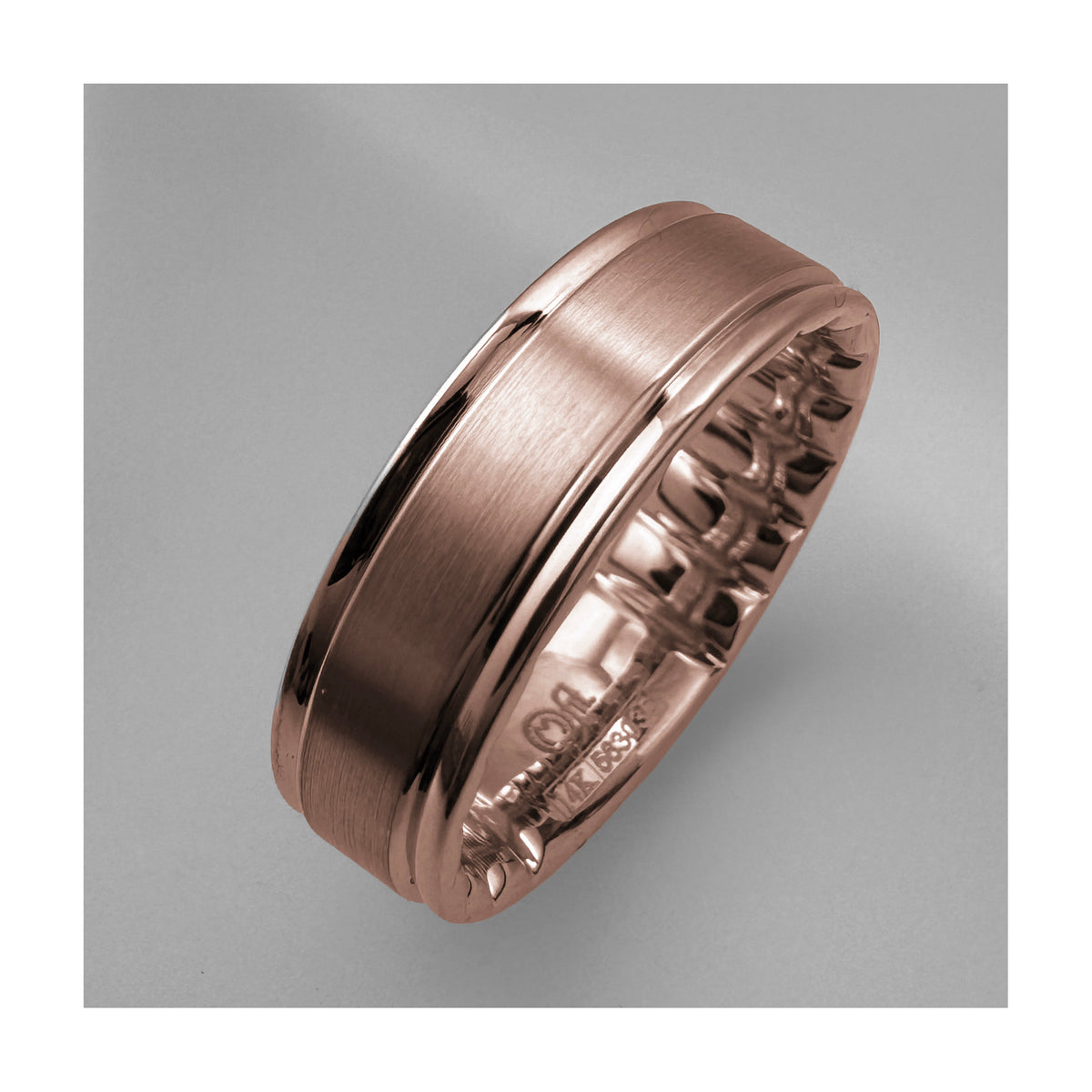 MFit (6.5mm) 10K/14K Gold Brushed Polished Edge Wedding Band ...