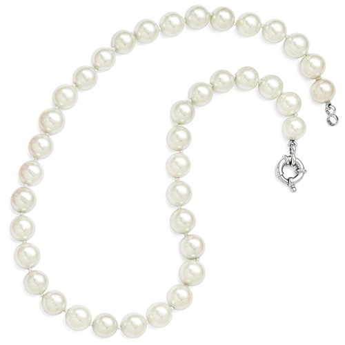 Pearl necklace with silver 2025 clasp
