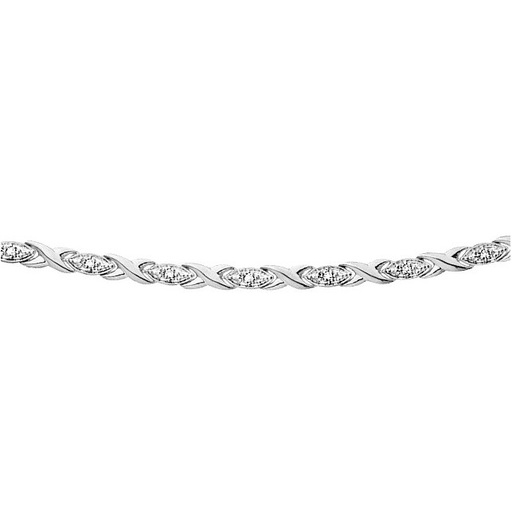 Hugs and kisses diamond tennis bracelet online