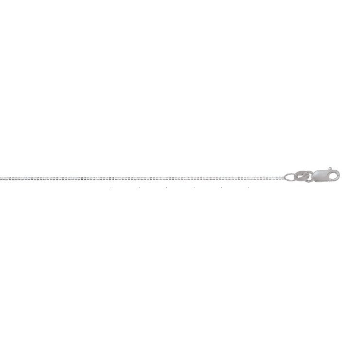 (10K, 14K, 18K) White Gold (0.8mm) Box Chain