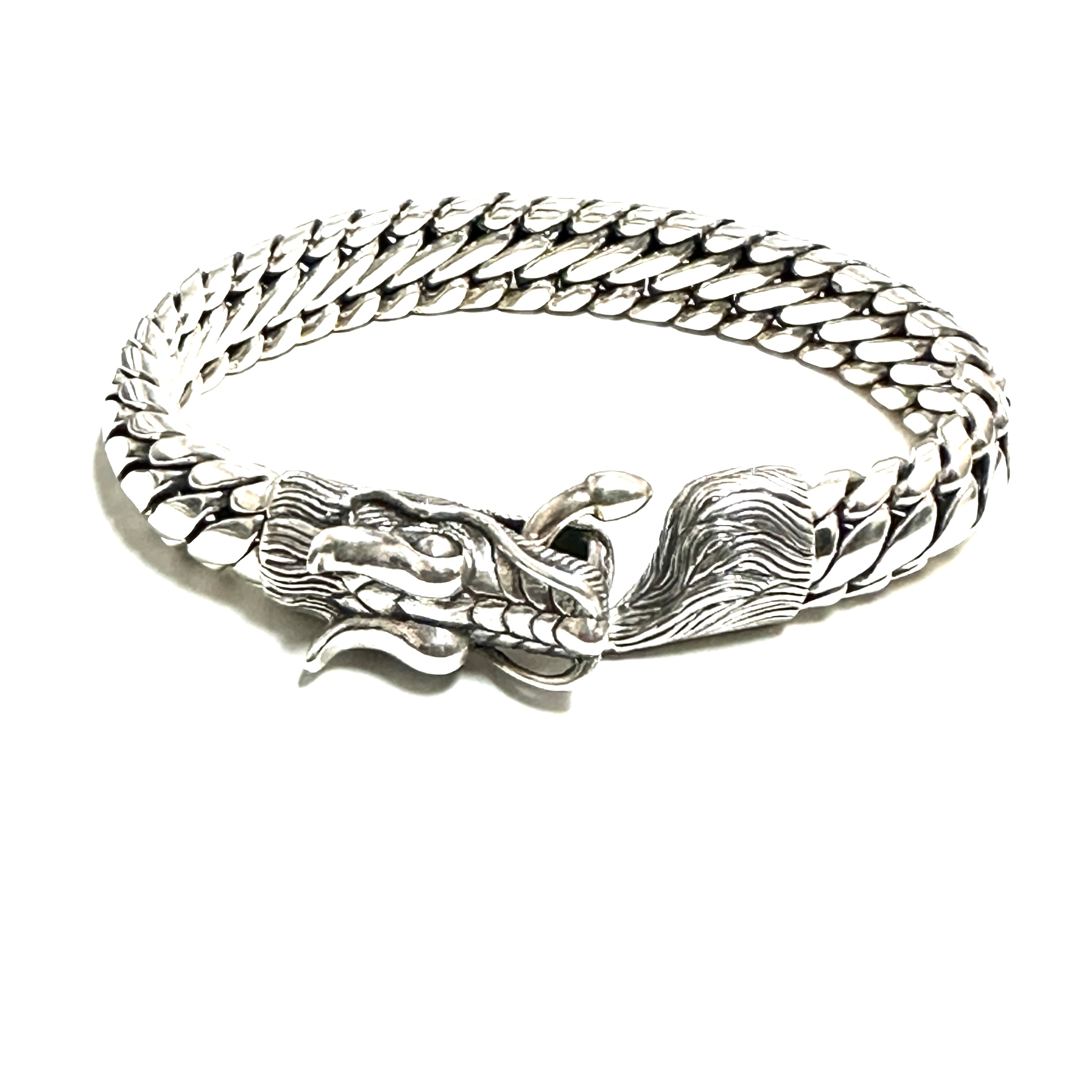 Amazon.com: YANYUESHOP Silver Dragon Bracelet for Men ~ Sterling Silver 925  Dragon Link Bracelet, : Clothing, Shoes & Jewelry