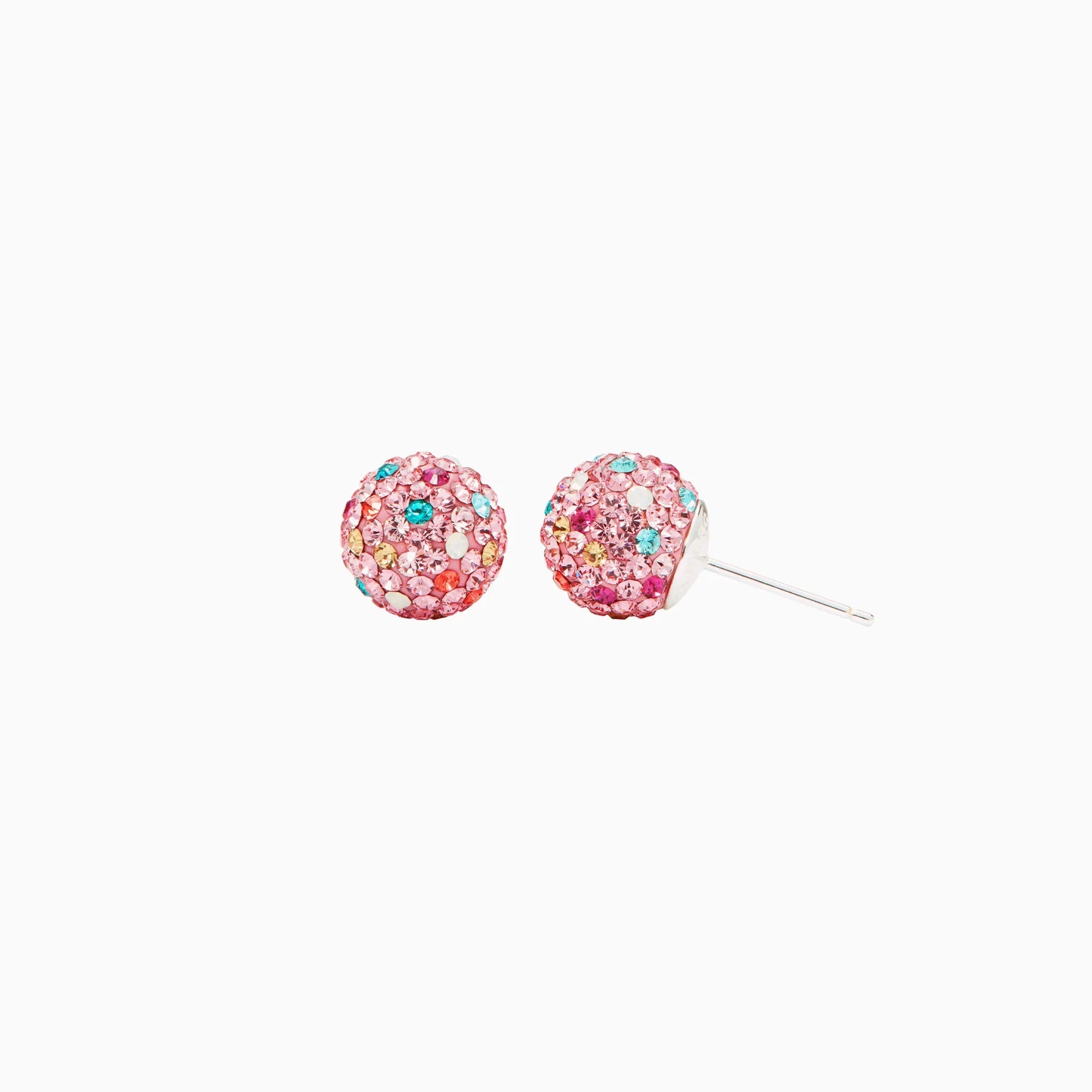 Pink on sale ball earrings