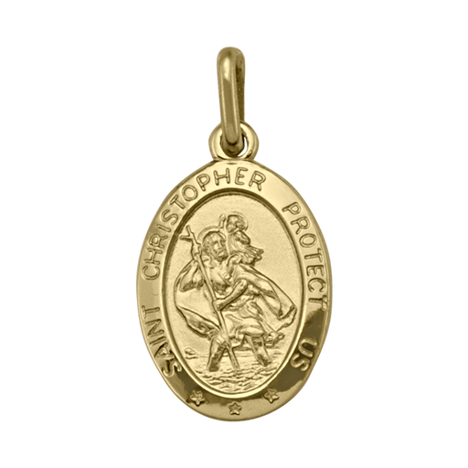 White gold sales saint christopher pendant