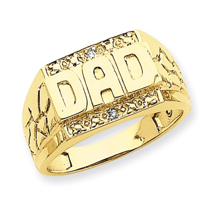 Men's Dad Ring Black Onyx with Diamonds 14K Yellow Gold | Kay